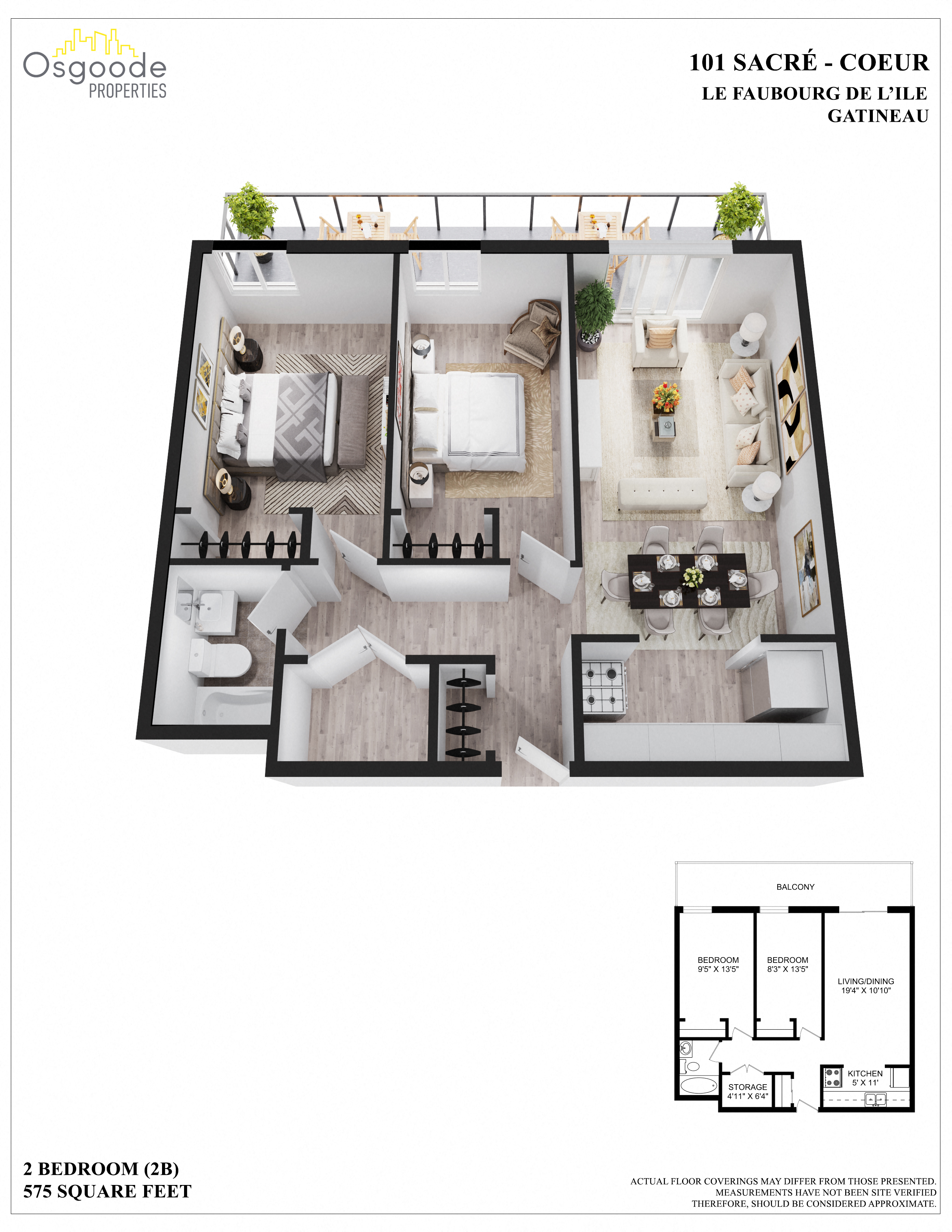 Appartement 2 Chambres a louer à Gatineau-Hull a Faubourg De lIle - Plan 01 - TrouveUnAppart – L401980