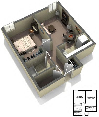 Appartement 1 Chambre a louer à Gatineau-Hull a Faubourg De lIle - Plan 01 - TrouveUnAppart – L402260