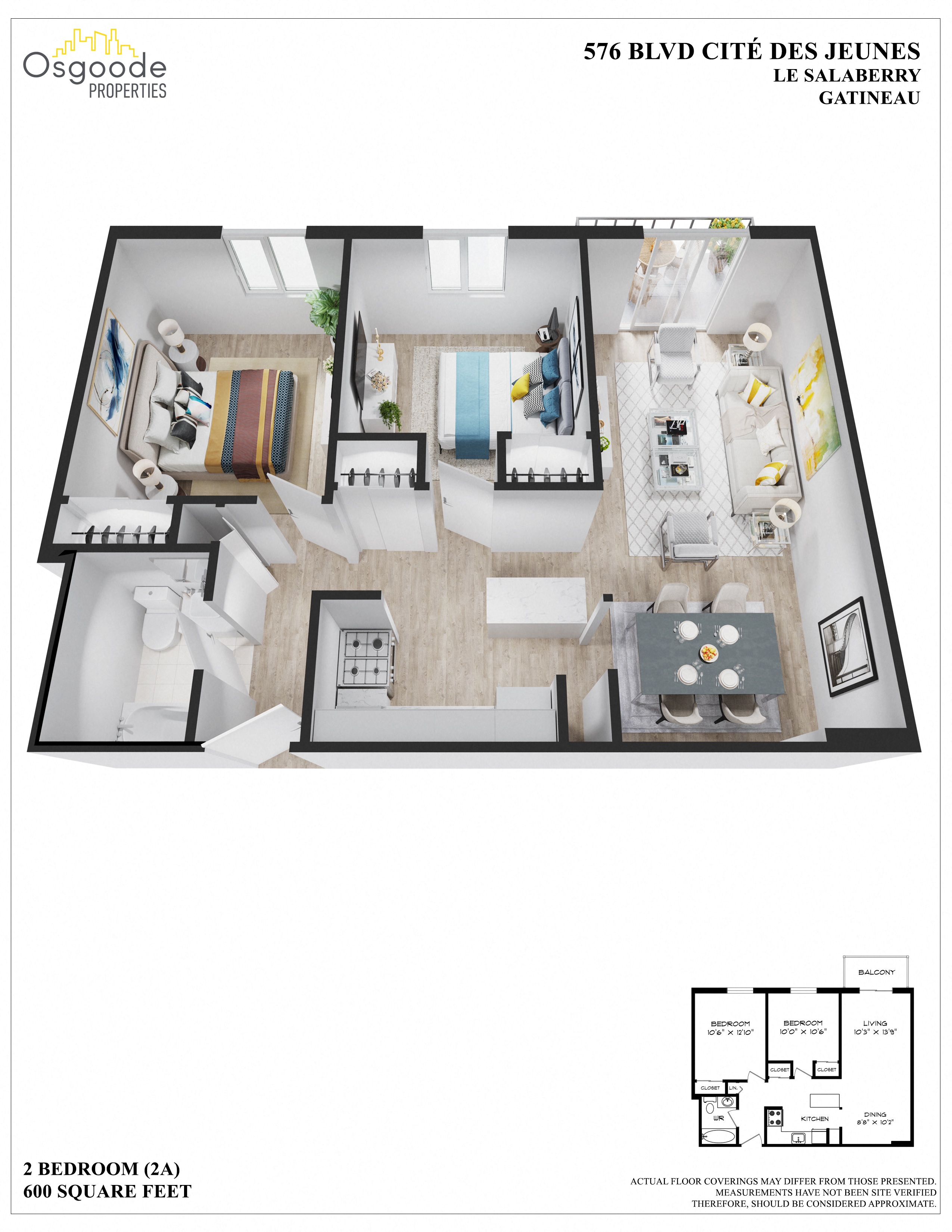 Appartement 2 Chambres a louer à Gatineau-Hull a Salaberry - Plan 01 - TrouveUnAppart – L402852
