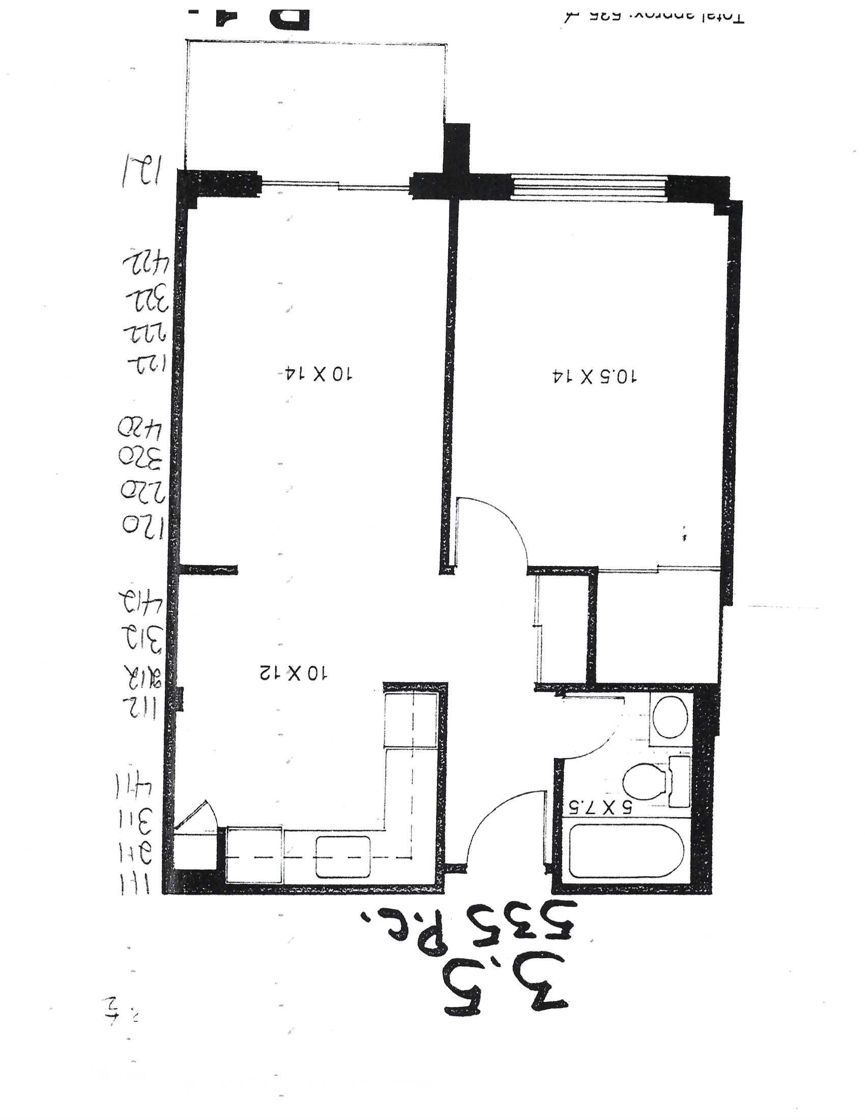 Appartement 1 Chambre a louer à Pointe-aux-Trembles a Habitations de la Rousseliere - Plan 01 - TrouveUnAppart – L1921