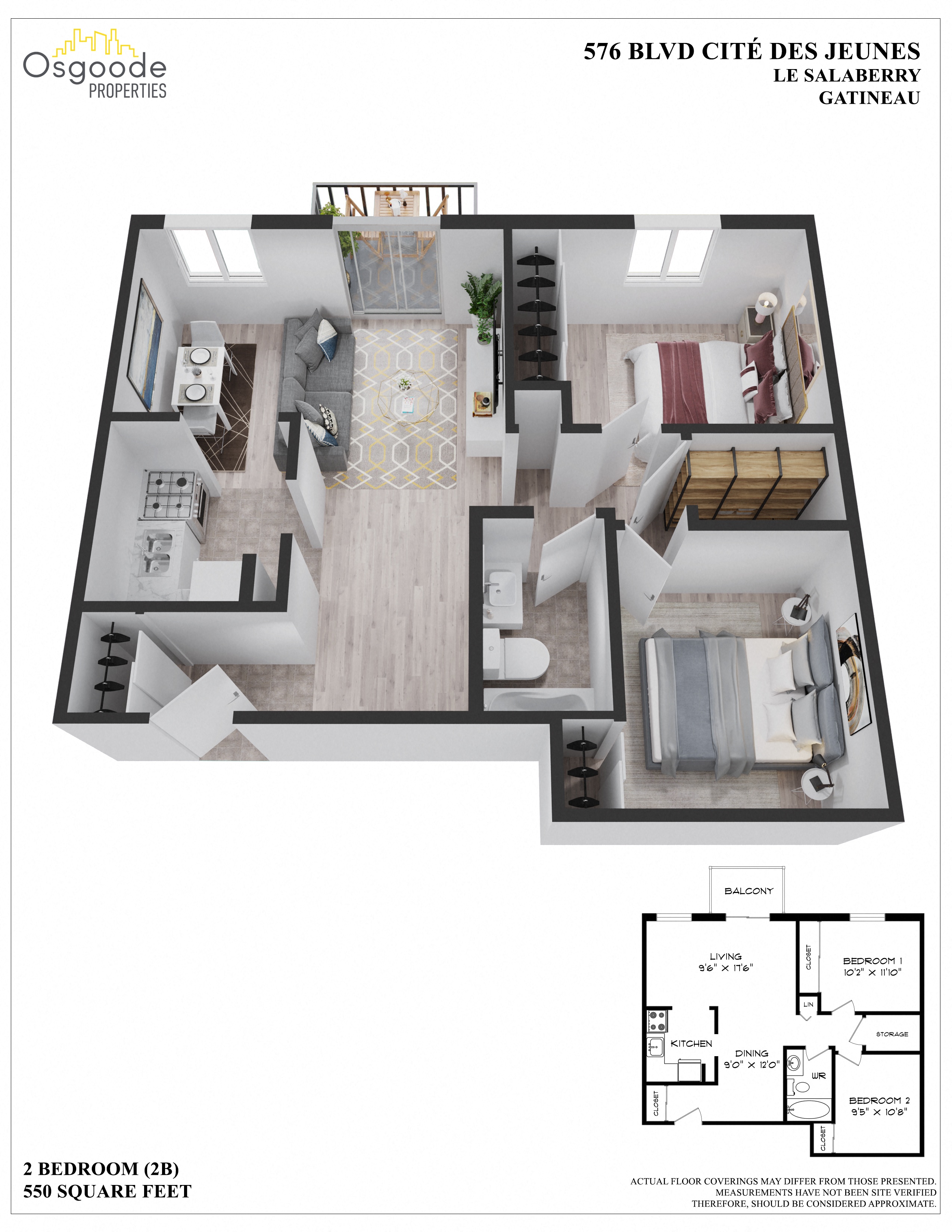 Appartement 2 Chambres a louer à Gatineau-Hull a Salaberry - Plan 01 - TrouveUnAppart – L401979