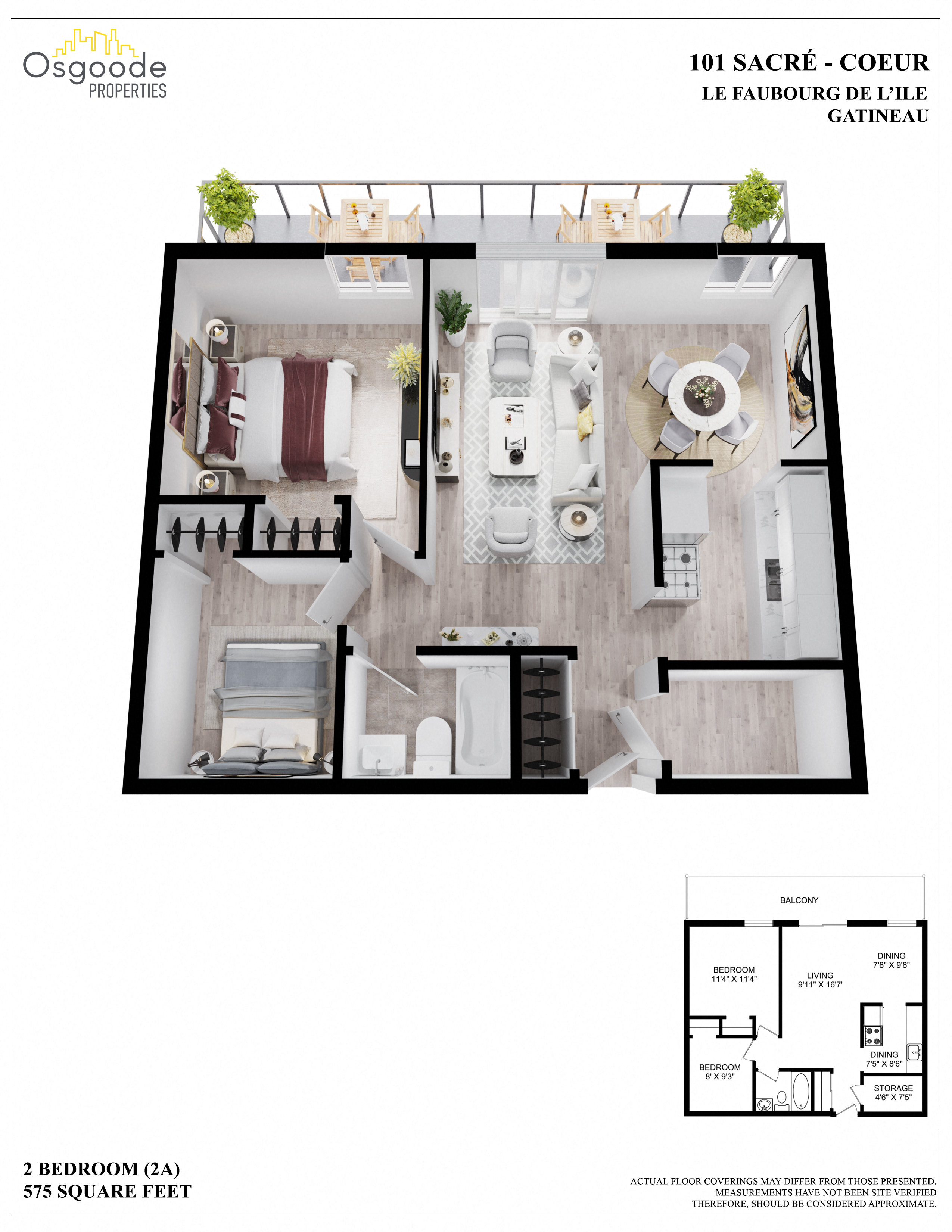 Appartement 2 Chambres a louer à Gatineau-Hull a Faubourg De lIle - Plan 01 - TrouveUnAppart – L402249